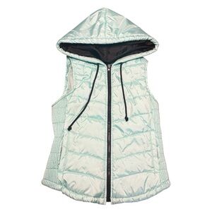 City Streets Women’s Teal Hooded Puffer Vest